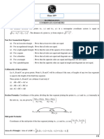 Coordinate Geometry - Short Notes