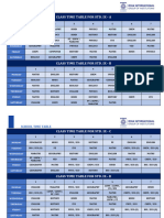 Class Time Table For Std. Ix - A