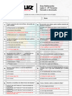 Gabarito Quiz ULB 2024 - Lição 4 - Adolescentes