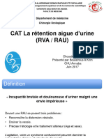 CAT La Rétention Aigue D'urine (Rva / Rau) : Département de Médecine Chirurgie Urologique