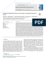 Absorption Refrigeration Processes With Organic Working Fluid Mixtures - A Review