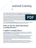 Five Educational Learning Theories