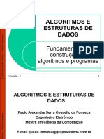 Estrutura de Dados - Unidade 2 - Fundamentos de Construção de Algoritmos e Programas