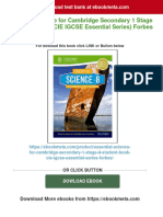 (FREE PDF Sample) Essential Science For Cambridge Secondary 1 Stage 8 Student Book (CIE IGCSE Essential Series) Forbes Ebooks