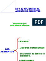 Reología Aplicación Al Procesamiento de Alimentos