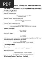 Formulas and Calculations