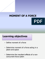 Statics-Lecture Slide On Moments of A Force