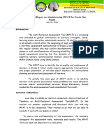 Accomplishment Report On Administering MFAT (Bilogo ES, Taysan District)