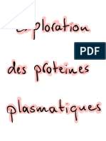 Proteines Plasmatiques Exploration