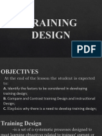 Training Design