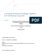 Cour Commune de Justice Et D'arbitrage, Chambre 2, Arrêt #199-2019 Du 27 Juin 2019 - GuiLaw