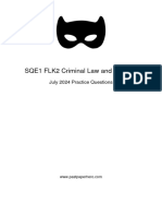 PastPaperHero - SQE1 FLK2 Criminal Law and Practice - July 2024 Practice Questions