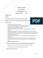 Grade 12 R.E - 2046 MARKING KEY - MOCK