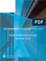 Sustainability Scholars - Student Orientation Guide - Summer 2024 v2