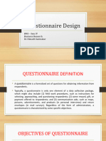 Designing of Questionnaire