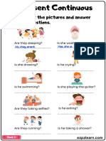 Present Continuous Look at The Pictures and Answer The Questions Grammar Worksheet