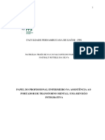 Papel Do Profissional Enfermeiro Na Assistência Ao Portador de Transtorno Mental Uma Revisão Integrativa