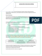 Asignaciónde Recursos SG SST-1