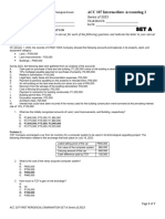 Acc107 p1 Exam Set A Answer Key