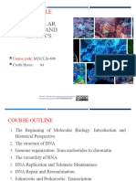 Lecture 1. An Introduction To Molecular Biology