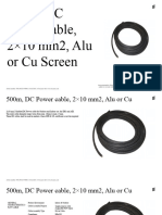 TFL492525 500M 500m DC Power Cable 2 10 mm2 Alu or Cu Screen