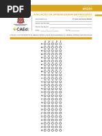 Avaliação Da Aprendizagem em Processo: Matemática
