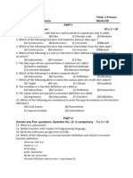 Class: XII Time: 1.5 Hours Subject: Computer Science Marks:50 Part-I Choose The Best Answer:-10 X 1 10