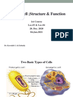 Bacterial Cell Structure & Function: 1st Course Lec.#3 & Lec.#4 28. Dec. 2020 04.jan.2021