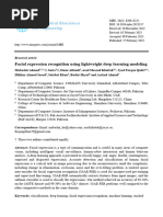 Facial Expression Recognition Using Lightweight Deep Learning Modeling