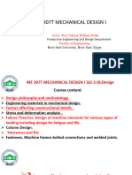 33me 307T Mechanical Design 1