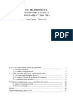 Una Relación Difícil. Cristianismo y Sociedad Desde La Perspectiva Ética