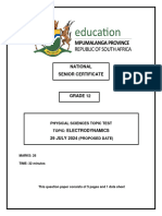 Topic Test QP (Electrodynamics 2024)