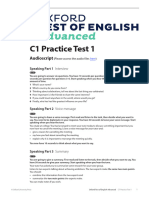 Ote c1 Practice Test 1 Audioscript