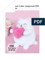 Lindo Corazon Gatito Amigurumi PDF Patron Gratis