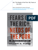 The Fears of The Rich, The Needs of The Poor: My Years at The CDC. ISBN 1421425297, 978-1421425290