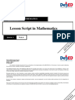 Lesson Script in Mathematics