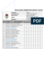 Absen Perkuliahan Semester Genap Tahun Akademik 2024/2025