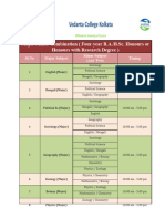 Major Minor & Core Course Combination