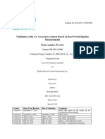 Validation of The AC Corrosion Criteria Based On Real-World Pipeline Measurements