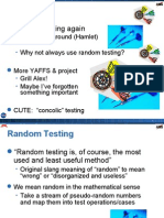 Today: Random Testing Again