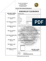 Barangay Clearance 