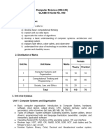 CLASS XI, XII Computer - Science CURRICULUM 2024-25