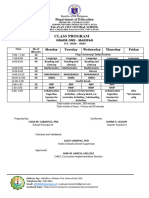 Pccs Matatag Class Program Regular Classes