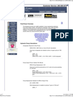 Fluid Power Formulas