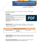 Informações - Avaliações - Olimpíadas e Reunião de Pais - 8º e 9ºanos - 2024 - Granja Viana