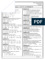 Serie N°2 4eme Maths