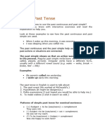 Simple Past Tense Vs Past Continuous