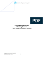 Cochise Regional Hospital Pharmacy Services POLICY and PROCEDURE MANUAL (PDFDrive)