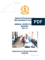 National Programme of Mid-day-Meal in Schools Annual Work Plan & Budget