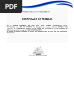 Certificado de Trabajo